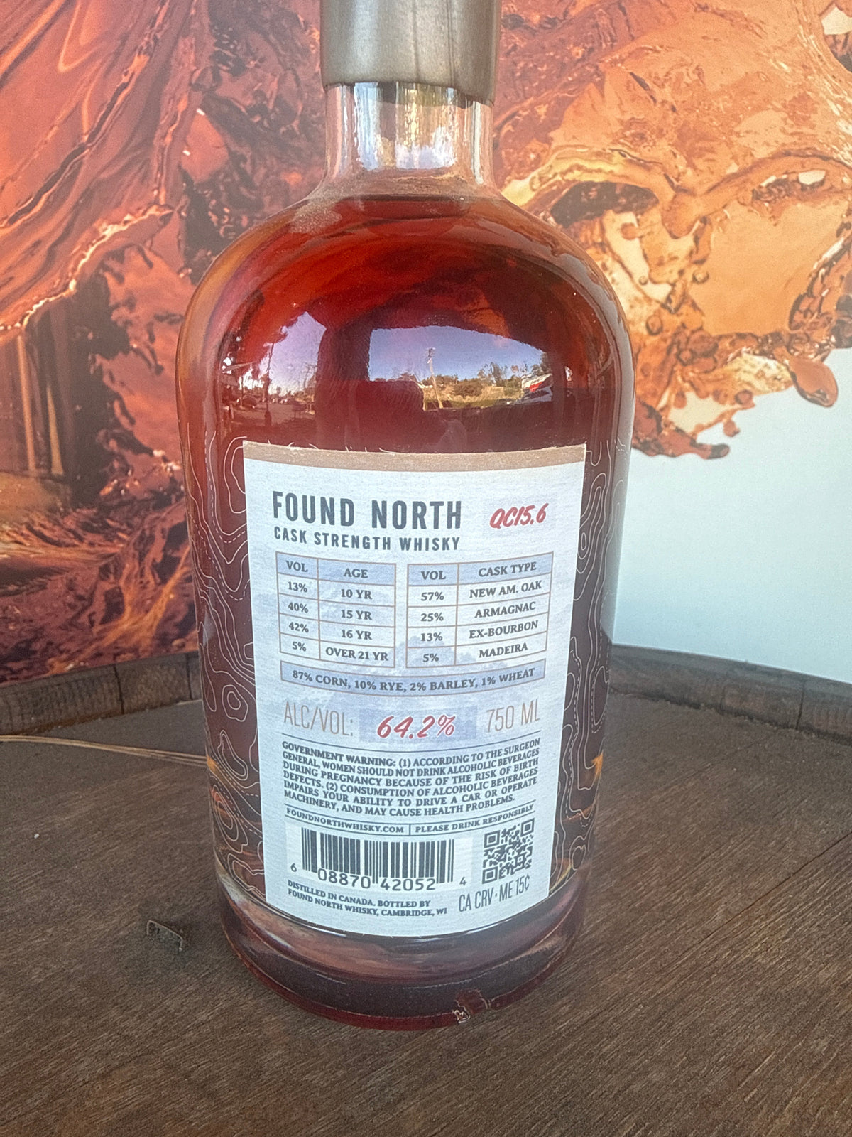 Found North Private Peak Canadian Whisky 64.2% ABV 128.4 Proof 750ml Exclusive for WCWC