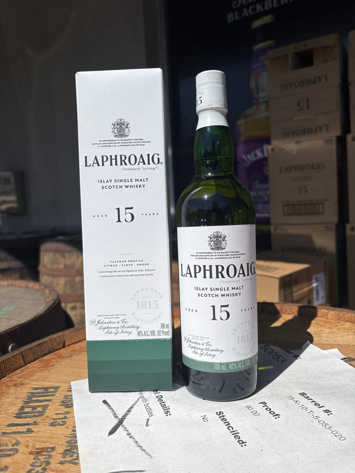 Laphroaig 15 year Islay Single Malt Scotch Whisky 700ml