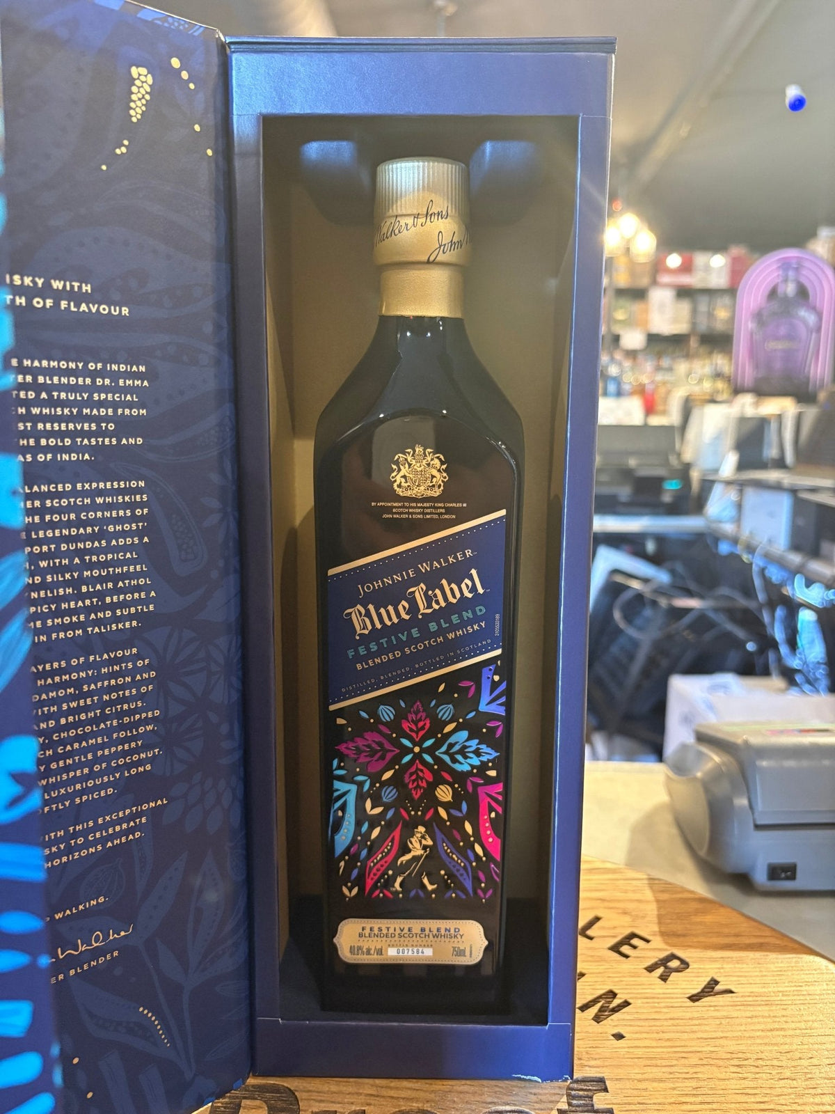 Johnnie Walker Blue Label Festive Blend Limited Edition 81.6 Proof 750ml - Hi Proof - JOHNNIE WALKER