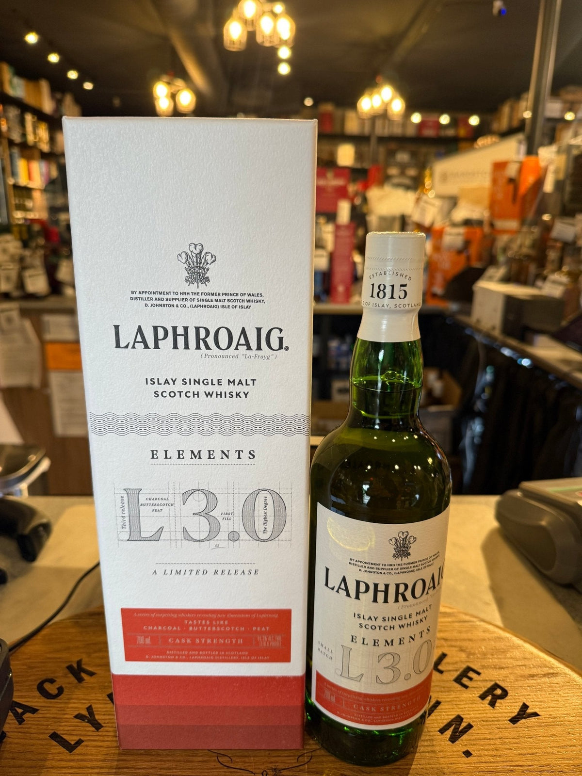 Laphroaig Elements L 3.0 Islay 110.6 Proof Single Malt Scotch Whisky Cask Strength 700mL - Hi Proof - Laphroaig